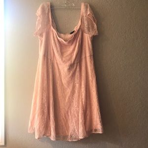 Torrid Light Pink Lace Dress